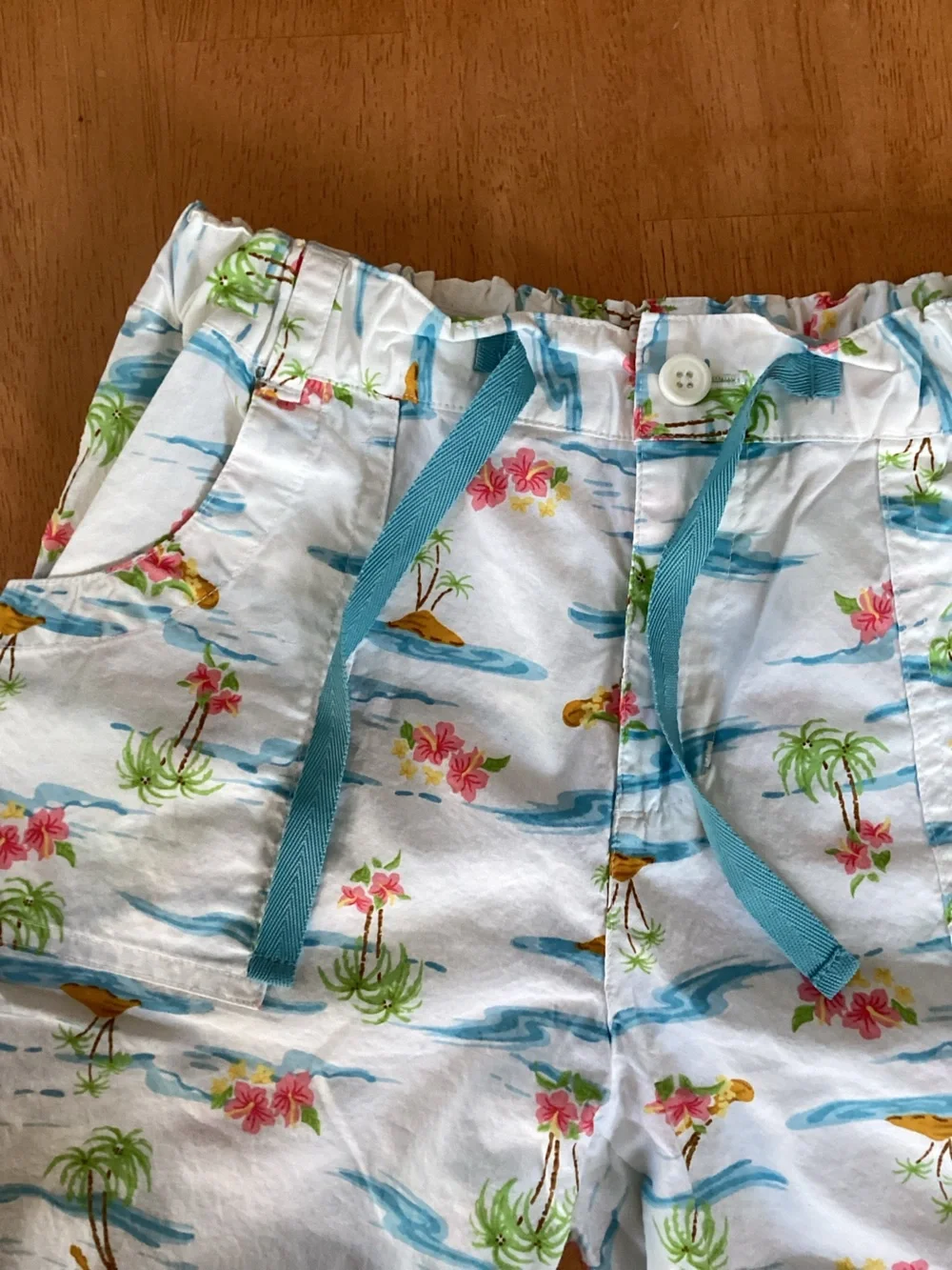 Vintage American Girl - Girl Size Island Vacation Shorts Tropical Floral size 12